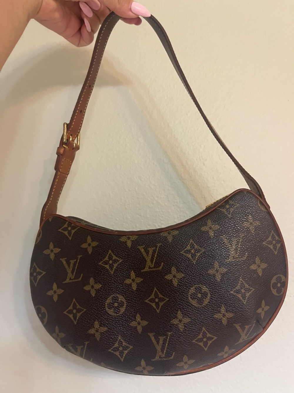 Louis Vuitton Monogram Crescent Shoulder Bag in Brown